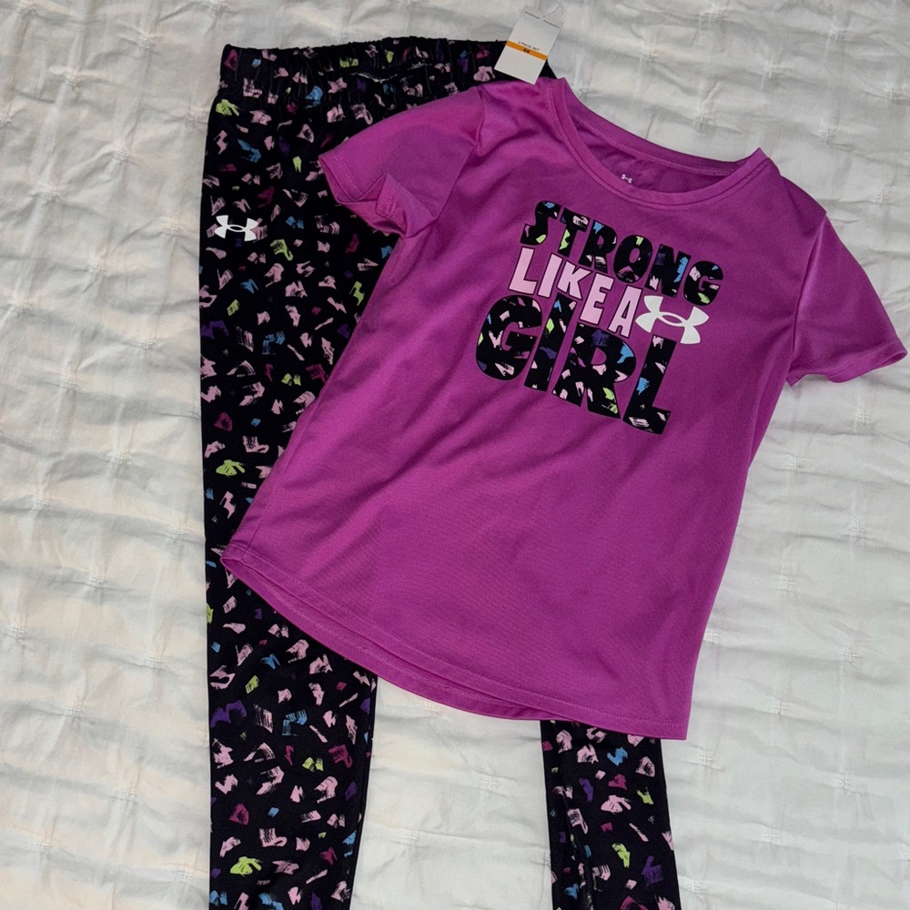 Under Armour Kids Purple and Black Set